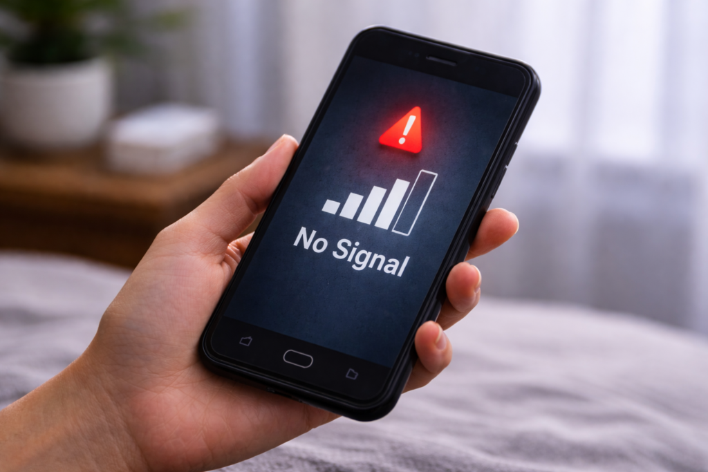 Phone with weak connection signal