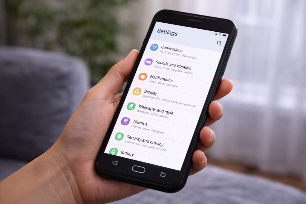 android phone settings