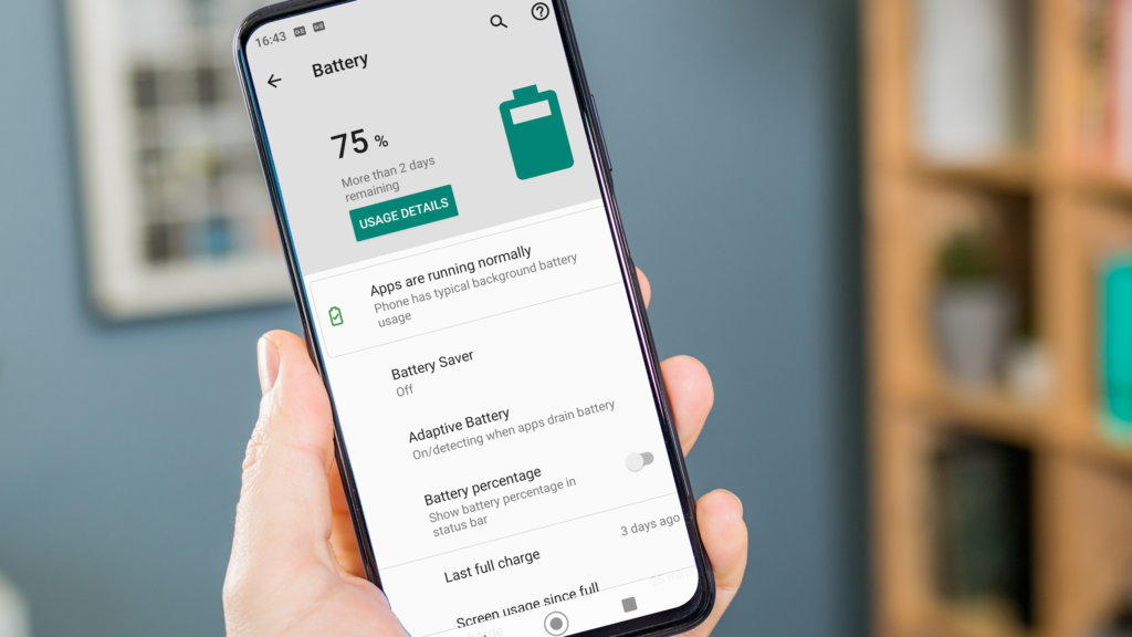 Checking battery usage to find draining apps on Android