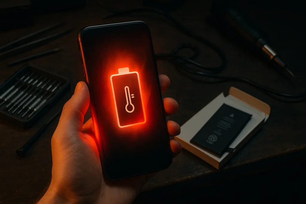 Phone overheating causing fast battery drain